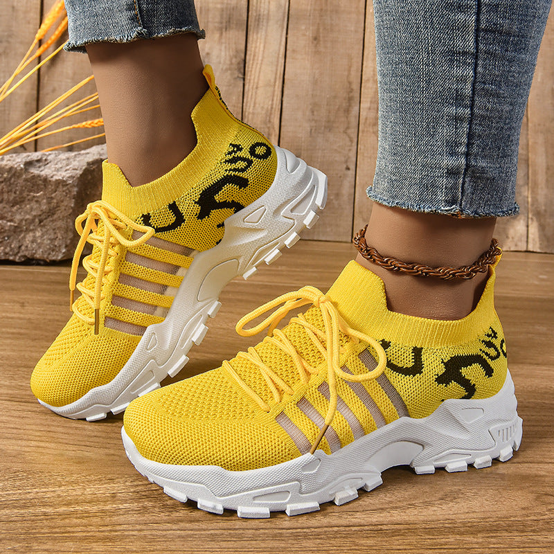 Damen Sportliche und atmungsaktive Laufschuhe mit elastischem Obermaterial EB