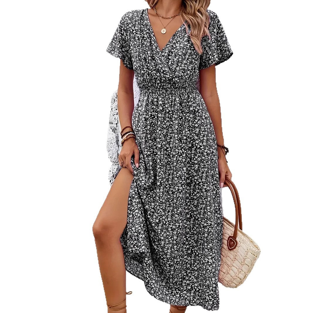 Damen Maxi-Kleid mit floralen Mustern EB