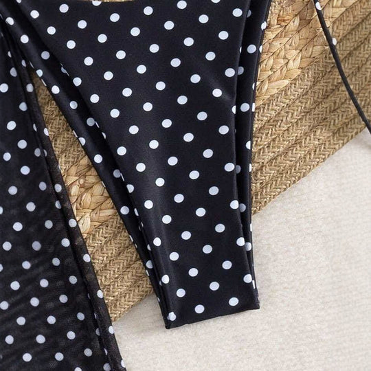 Damen Stilvolles Strandkleid mit Punkten EB