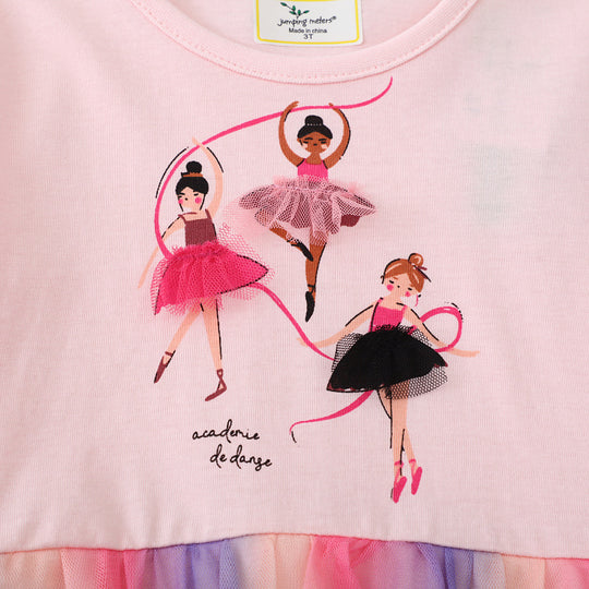 Mädchen Tüllkleid mit Ballerina-Motiv EB
