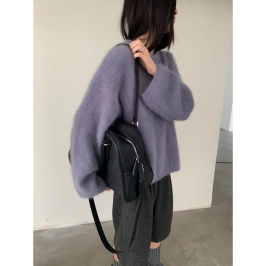 Damen kuscheliger Pullover mit Boxy-Schnitt EB