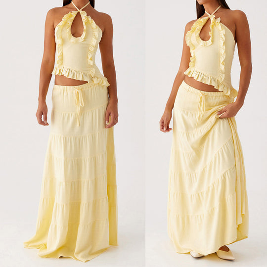 Damen Blusenkleid mit floralen Details EB