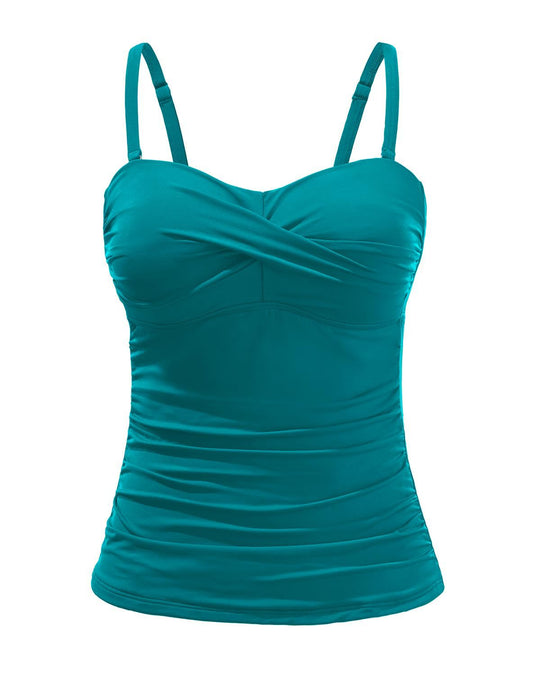 Damen Tankini mit raffiniertem Wickeldesign EB