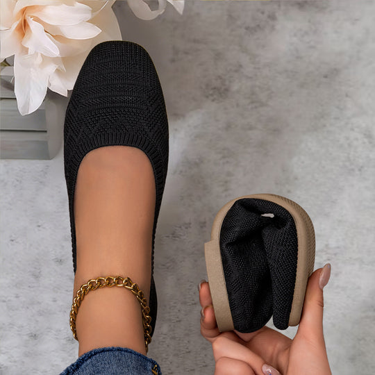 Damen Slip-On Ballerinas mit flexibler Sohle und atmungsaktivem Obermaterial EB