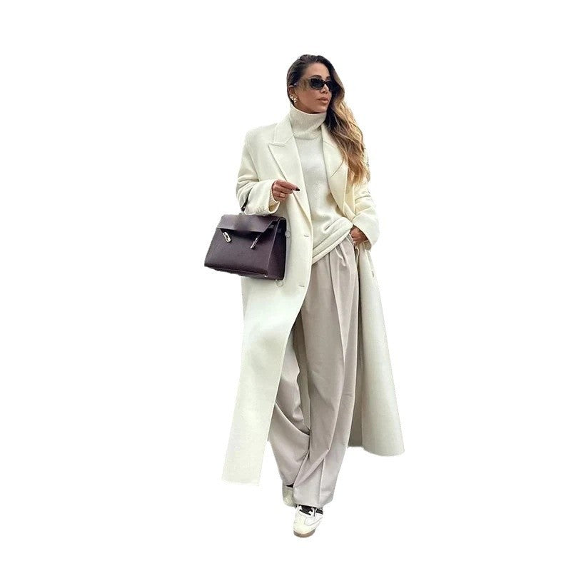 Damen Elegante und fließende weite Hose mit passender Blazerjacke EB