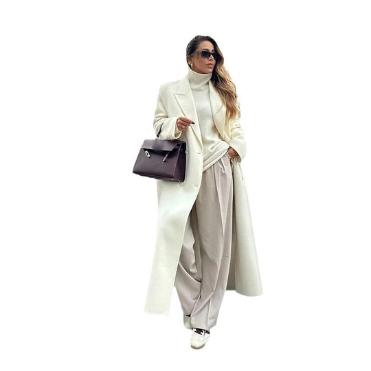 Damen Elegante und fließende weite Hose mit passender Blazerjacke EB