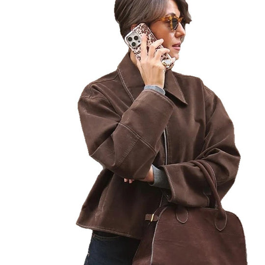 Damen Elegante Oversized-Jacke im lässigen Stil EB