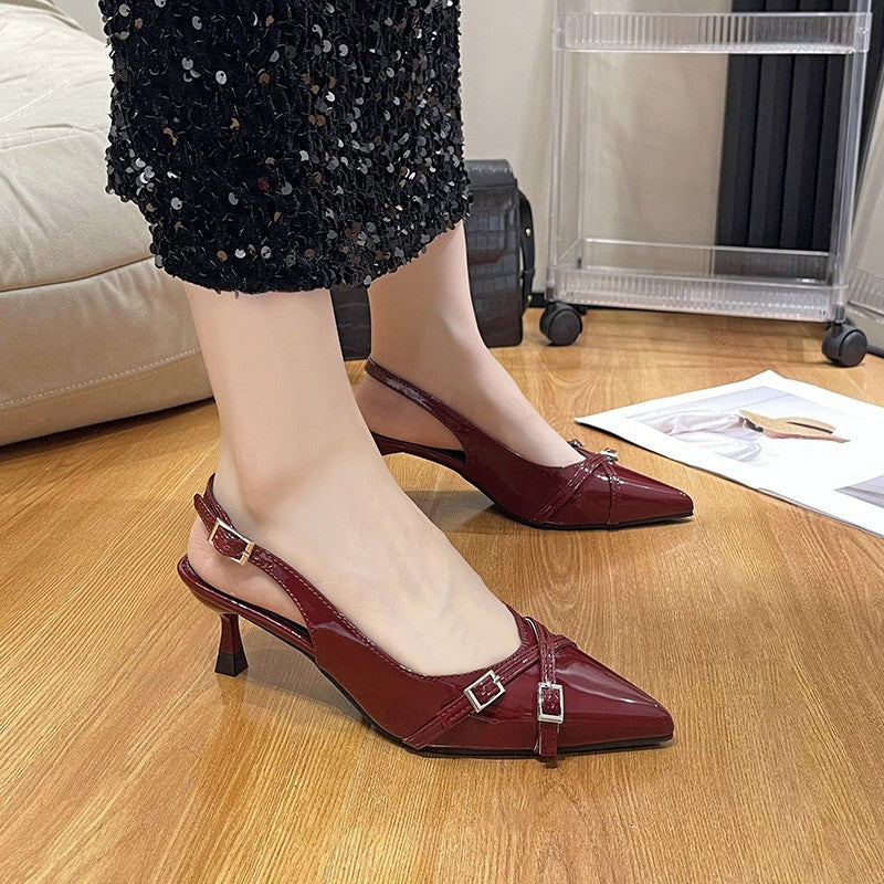Damen Elegante Slingback-Pumps mit dezentem Schmuckdetail EB