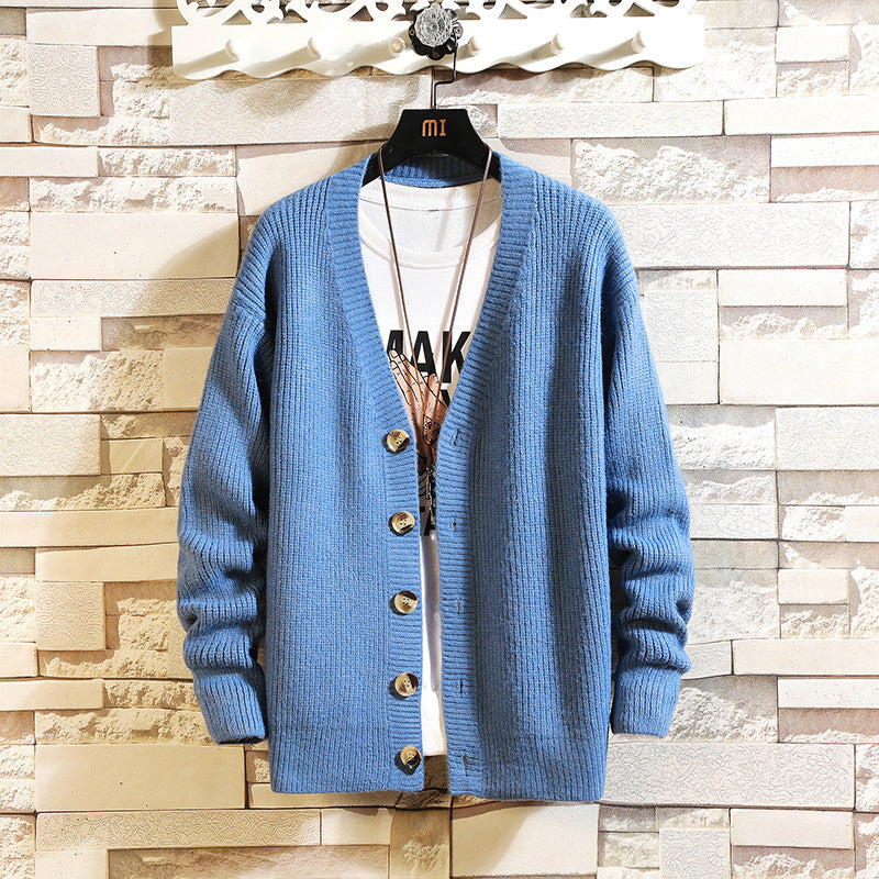 Damen Strickjacke mit elegantem V-Ausschnitt und modischen Knöpfen EB