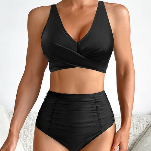 Damen Hochtaillierter Bade-Bikini EB