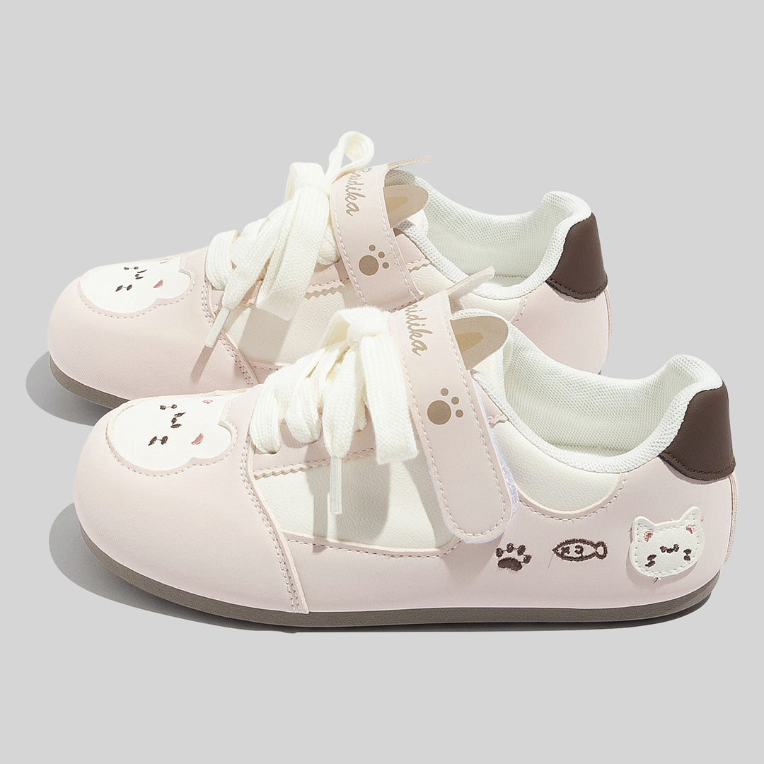 Damen Sneakers mit niedlichem Katzenmotiv und bequemer Dämpfung EB
