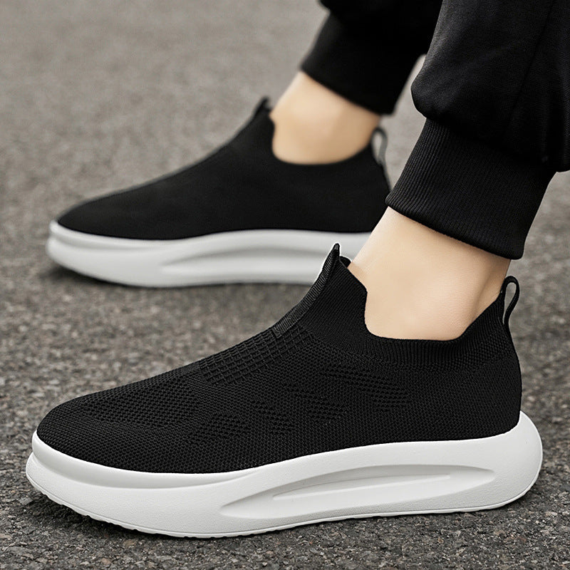 Damen atmungsaktive Slip-On Sneakers mit elastischem Obermaterial EB