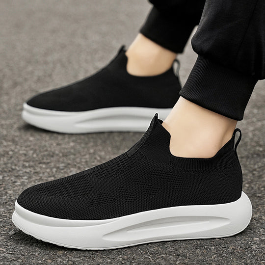 Damen atmungsaktive Slip-On Sneakers mit elastischem Obermaterial EB