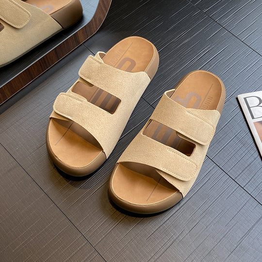 Damen Bequeme Clogs mit verstellbaren Klettverschlüssen und anatomischem Fußbett EB