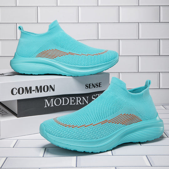 Damen Komfortable Slip-On Sneakers mit atmungsaktivem Obermaterial EB