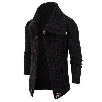 Herren Strickjacke mit Schalkragen und Holzknöpfen EB