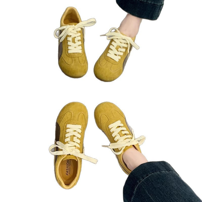 Damen Sportliche Sneakers aus hochwertigem Wildleder mit atmungsaktiver Sohle EB