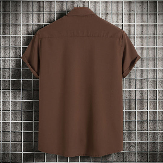 Herren Kurzarmhemd mit lässigem Oversized-Schnitt und feinem Material EB
