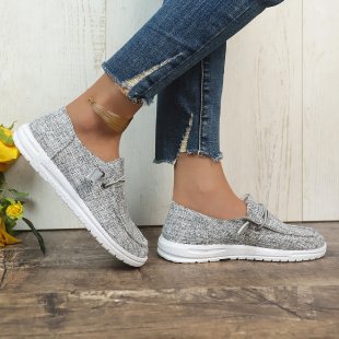 Damen Slip-On Sneakers mit elastischem Riemen EB