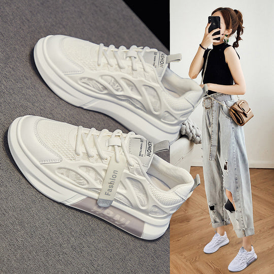 Damen Sportliche Sneaker mit atmungsaktiver Netzstruktur und ergonomischer Dämpfung EB
