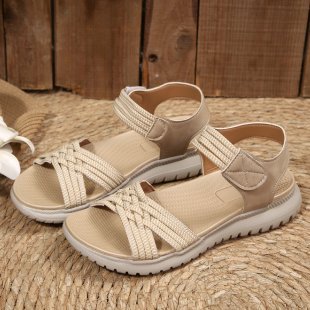 Damen Sportliche Sandalen mit elastischen Riemen EB