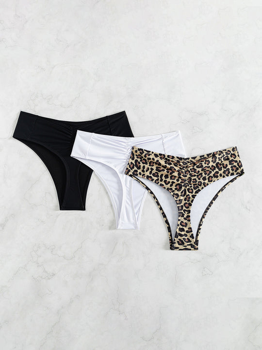 Damen Hochgeschnittener Bikini mit seitlichen Bindebändern EB