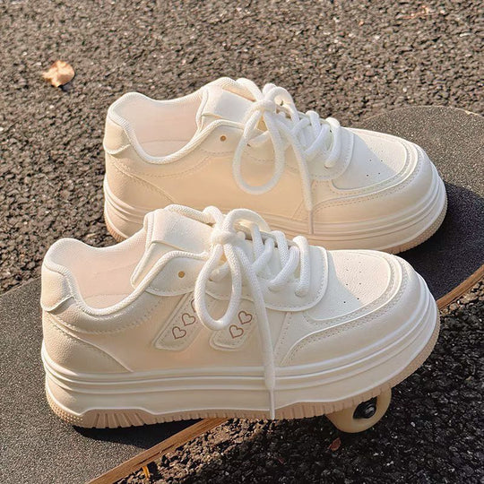 Damen modische Sneaker mit nautischem Fischdesign und gepolsterter Sohle EB