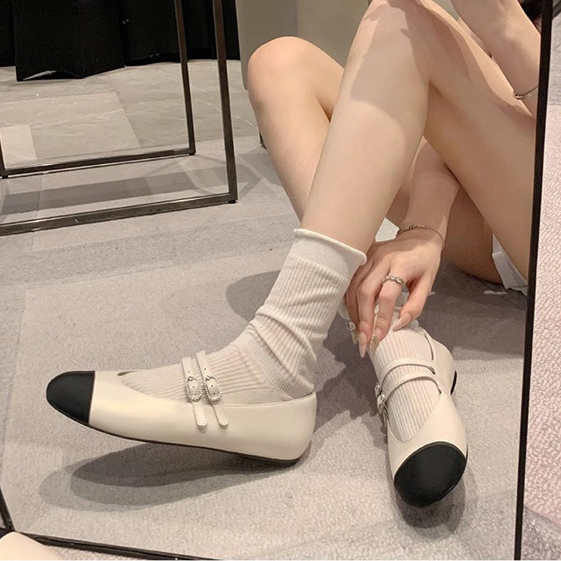Damen Ballerinas mit dekorativem Riemen und komfortabler Innensohle EB