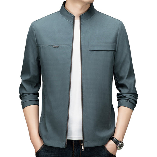 Herren elegante und sportliche Übergangsjacke mit Stehkragen EB