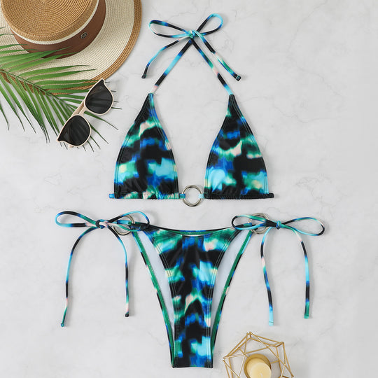 Damen Triangel-Bikini mit elegantem Ringdetail EB