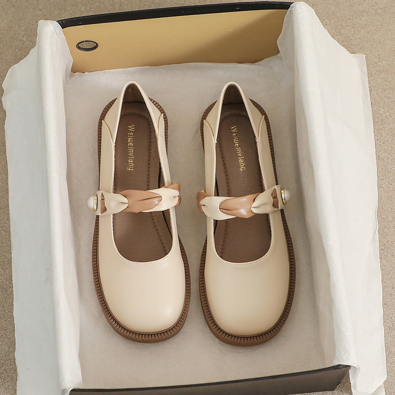 Damen elegante Ballerinas mit Schleifenakzent EB