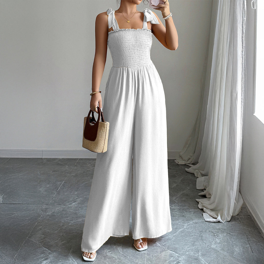 Damen Maxi-Kleid mit raffiniertem Rüschendesign und elastischem Oberteil EB