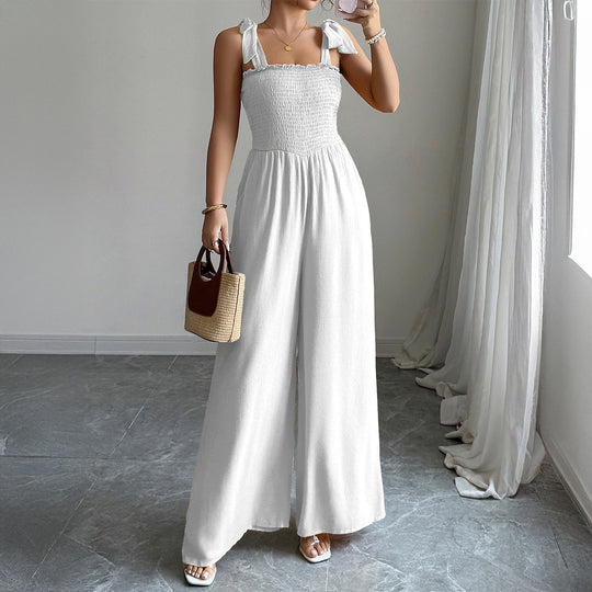 Damen Maxi-Kleid mit raffiniertem Rüschendesign und elastischem Oberteil EB