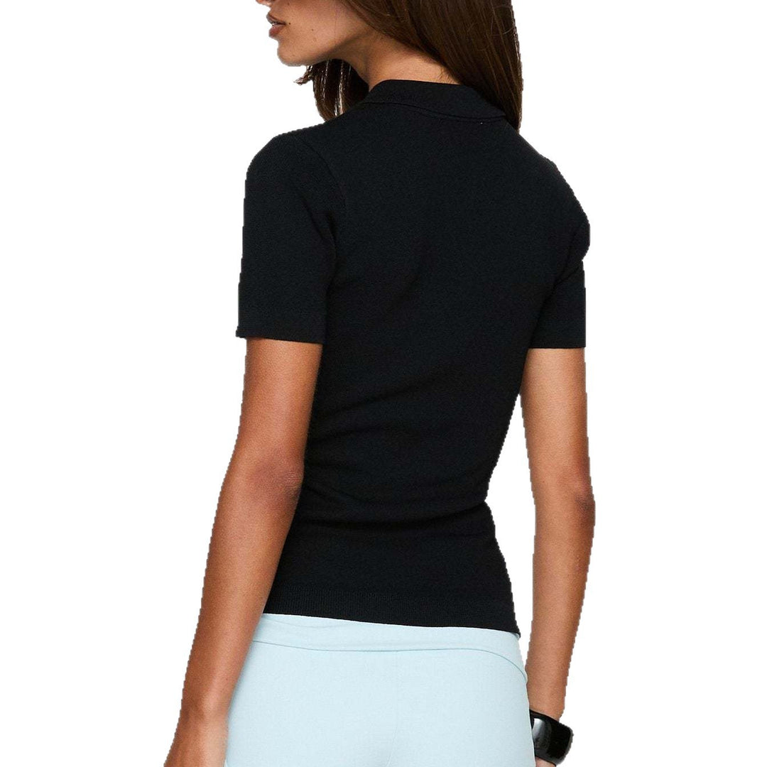 Damen figurbetontes Polo-Shirt mit schickem Cut-Out EB