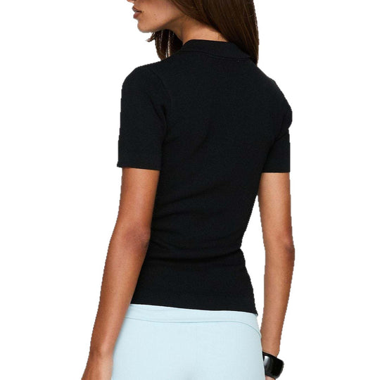 Damen figurbetontes Polo-Shirt mit schickem Cut-Out EB