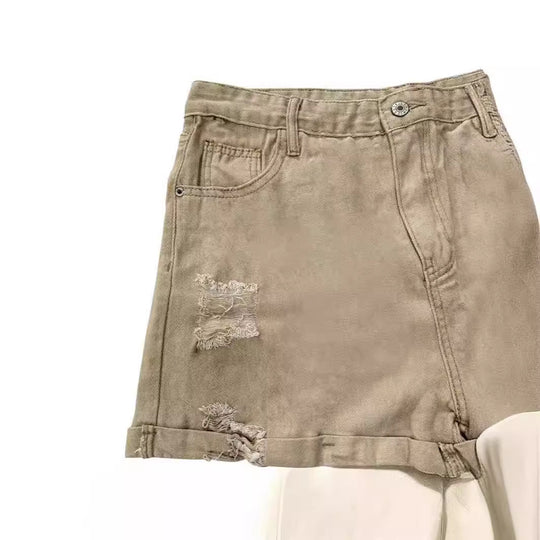 Damen Modische Sommer-Shorts mit Destroyed-Details EB
