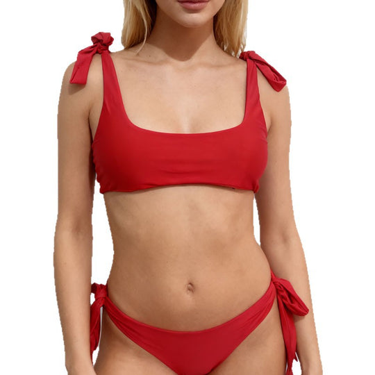 Damen Bikini-Set mit verspielten Schleifendetails EB