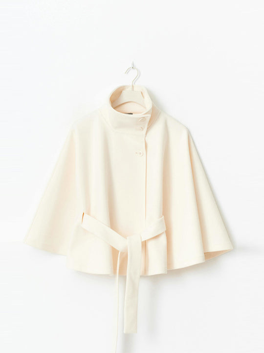 Damen Relaxed Fit Umhangjacke mit Bindegürtel EB