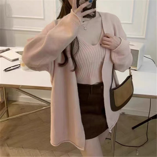 Damen Weicher Langarm-Cardigan mit Knopfleiste und bequemer Passform EB