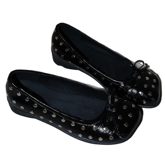Damen elegante Ballerinas mit modischem Nieten-Detail EB