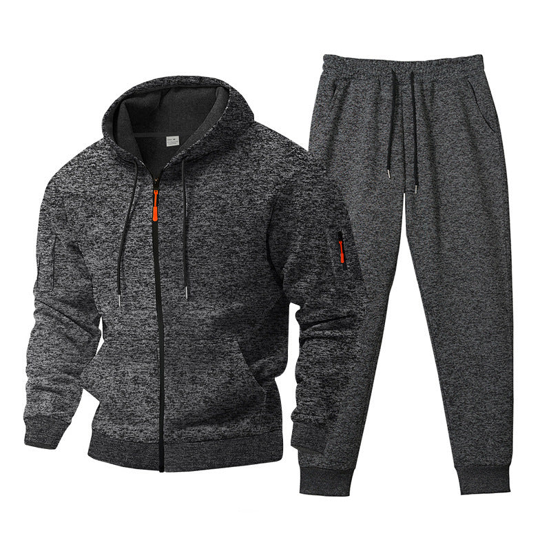 Herren sportives Freizeit-Set mit strukturiertem Hoodie und bequemen Jogginghosen EB