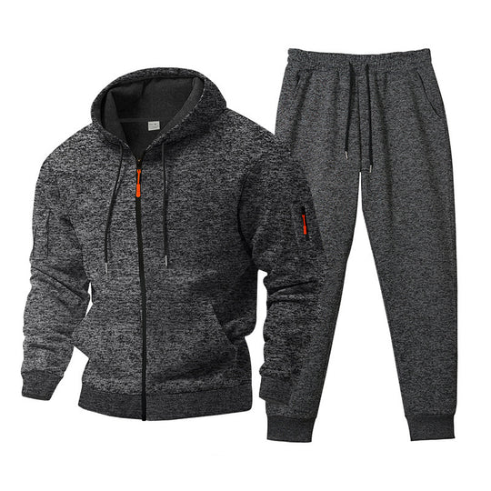 Herren sportives Freizeit-Set mit strukturiertem Hoodie und bequemen Jogginghosen EB