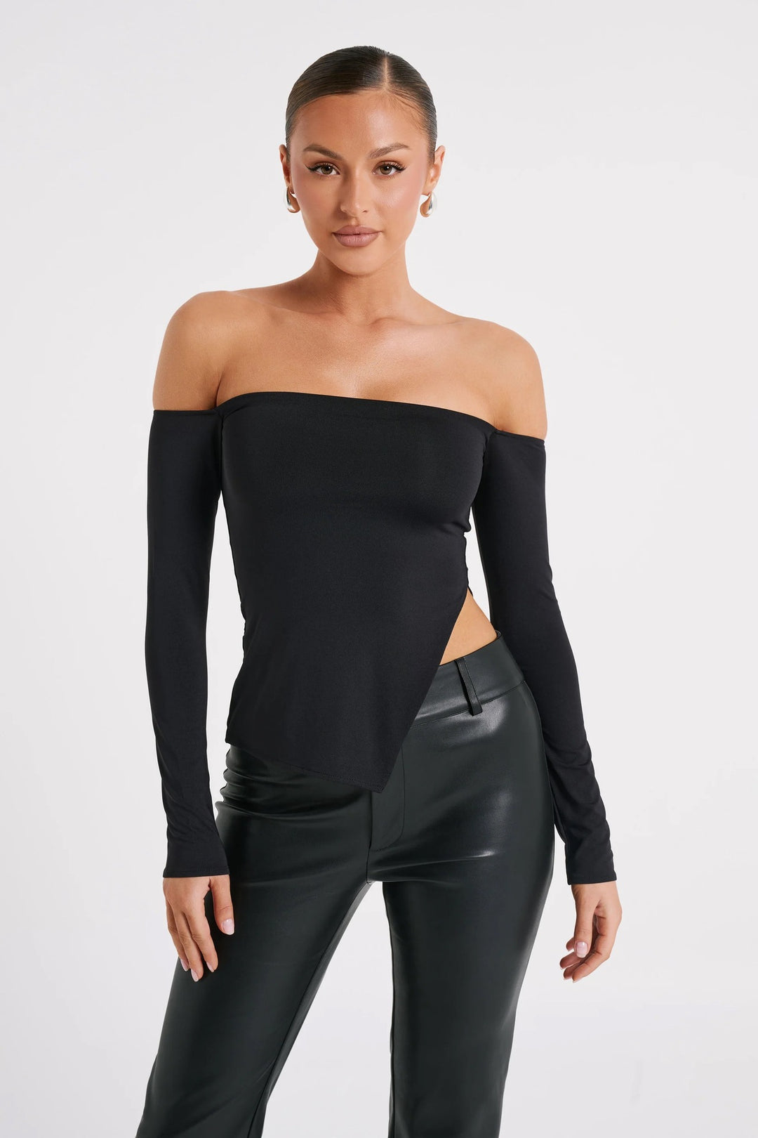 Damen Off-Shoulder Langarmtop EB