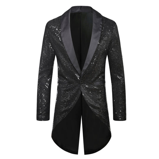 Herren eleganter Paillettenblazer mit luxuriösen Details EB