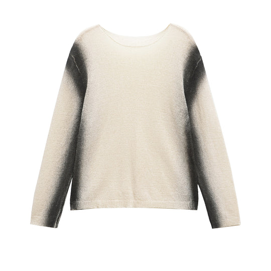 Damen Pullover mit modernem Farbverlauf und feiner Struktur EB