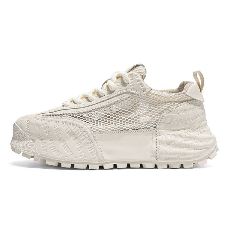 Damen Lässige Sneakers mit atmungsaktivem Mesh-Obermaterial und flexiblem Profilsohle EB