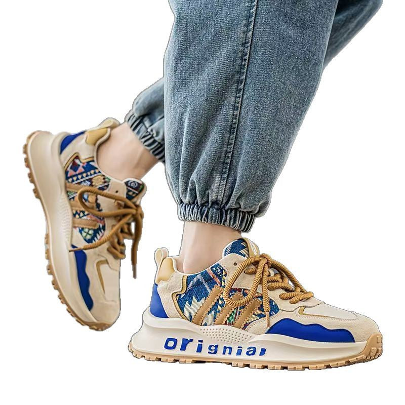 Damen Bequeme und modische Sneakers mit farbiger Stickerei EB