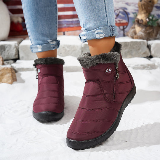 Damen Winterstiefel mit praktischem Reißverschluss und kuscheligem Innenfutter EB