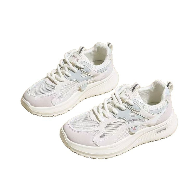 Damen Sportliche Sneakers mit atmungsaktiver Netzstruktur und rutschfester Sohle EB