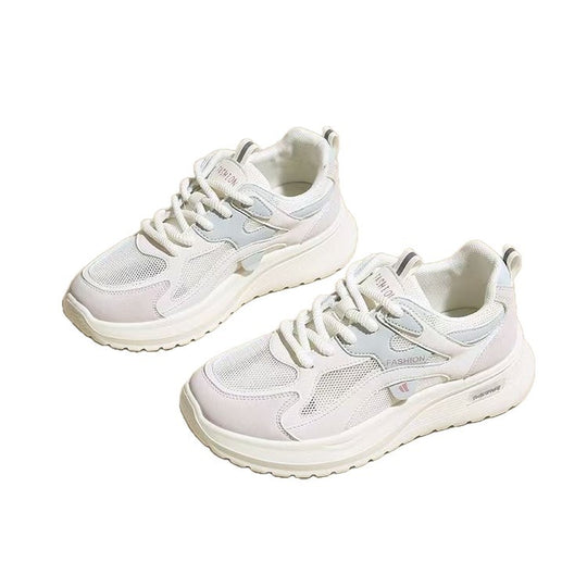 Damen Sportliche Sneakers mit atmungsaktiver Netzstruktur und rutschfester Sohle EB